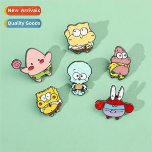 Japanese cartoon spongebob brooch Patrick star octopus broth