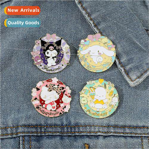 Cute cartoon Sanrio brooch Japanese Kurome Yuji dog KT cat P