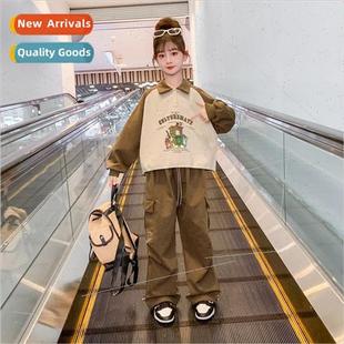 Yankee 2023 new Girls clothing Sweatshirt childrens fas Fall