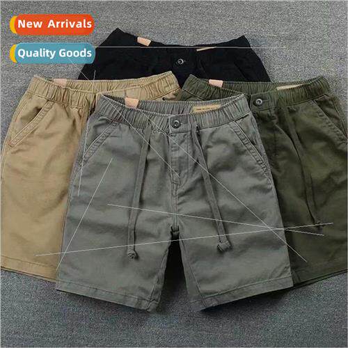 Summer Elastic Waist Casual Shorts 2022 Summer New Mens Soli