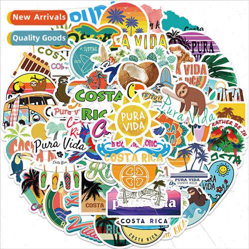 50 Costa Rica Stickers Decorative ggage Laptop Waterproof Gu