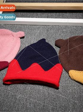 2019 Cute childrens crown pointed wool cap fall and winter w