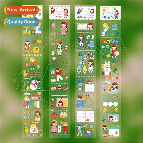 Flora PET Tape Sweetie Chiku Fresh Cute Character Handbook D