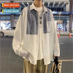 new mens and loose blou sense Shirt design fall spring niche