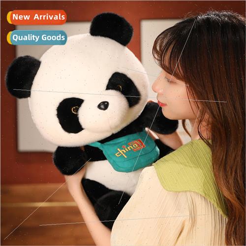 New backpack panda doll doll simulation national asure red p