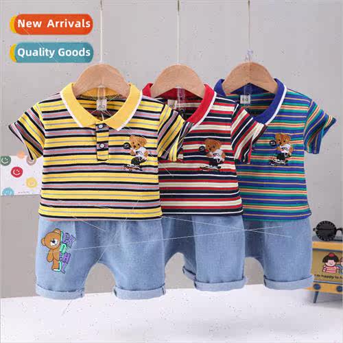 22 years summer new childrens suit personalized striped lape