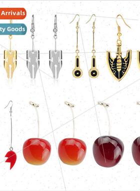 JOJOs wonderful adventure earrings cheerios cherry love earr