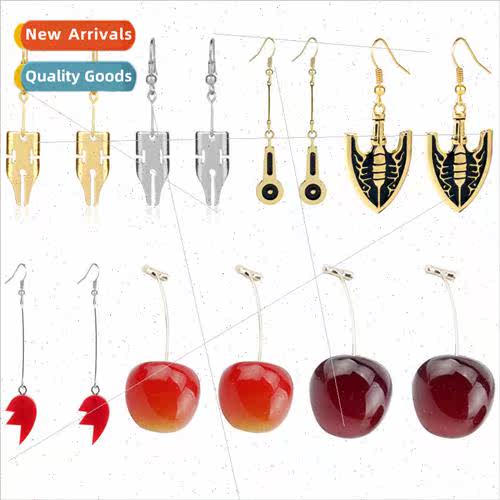 JOJOs wonderful adventure earrings cheerios cherry love earr