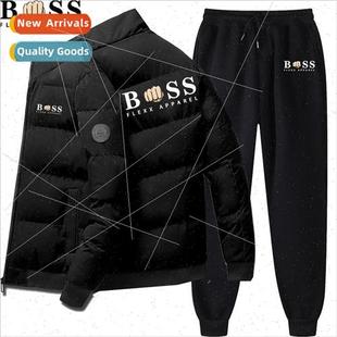 2023 Autumn and Winter Mens Cotton Jacket + Sweatpants Set C