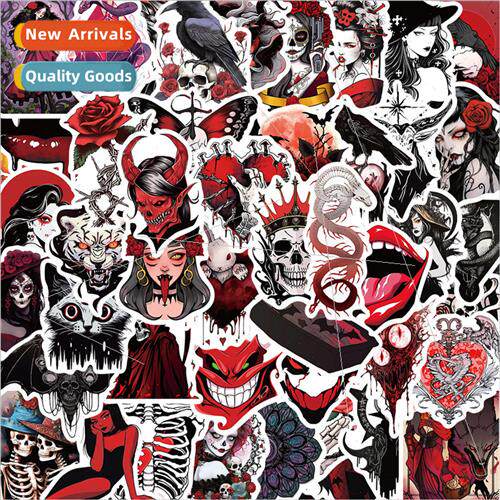 50 Horror Skull Gothic Stickers Aesthetic Sticker Material D