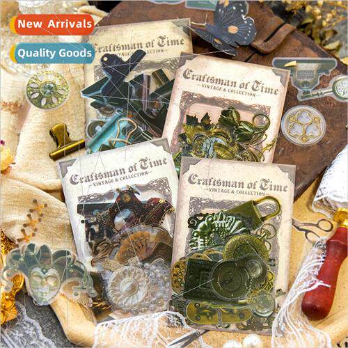 pet material stickers time craftsman series vintage metal or