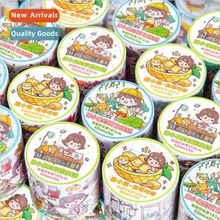 series cut handbook heart girl new tape stickers guo Tang