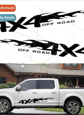 Car Stickers 4x4 Offroad Stickers Flame Totem Stripes Decora