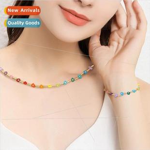 rainbow small beads and pur millet summer ins Spring daisy