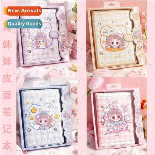 Small book Sen folding sister leather notebook girls cartoon