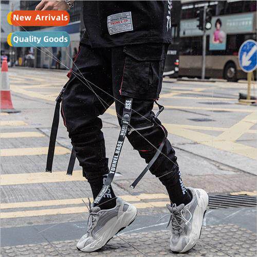 Set hip-hop set dance hiphop casual flutter belt work pants