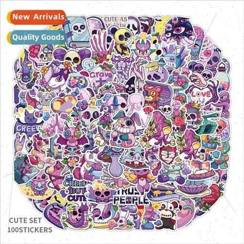 100 Purple Horror Themed Scary Character Doodle s ggage Helm