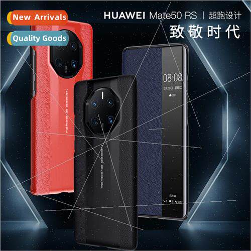 适用 Huawei mate50RS Porsche Flip Case mate40RS Leather Litc
