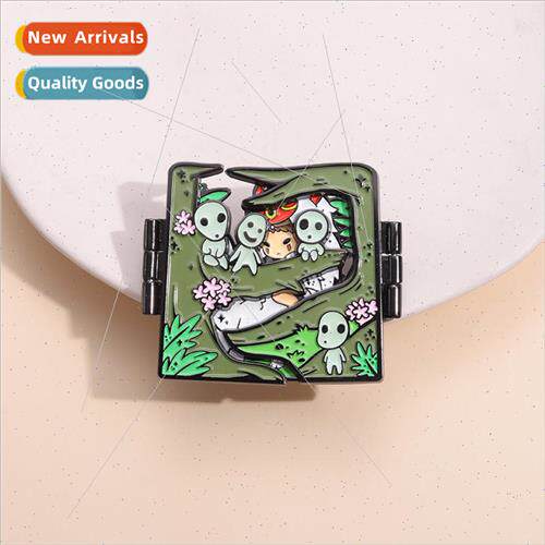 Cartoon film and   brooch wolf girl metal badge corsage lape