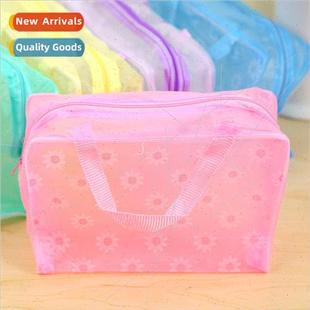PVC waterproof bath home wash floral bag Creative cosmetic