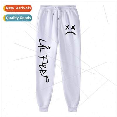 Mens Casual Sweatpants l Peep Crying Face Print Letter Print