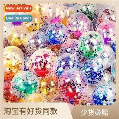 Balloon 12 inch colorful aluminum confetti sequins balloon b