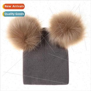 ball knit baby childrens wool two double INS hat