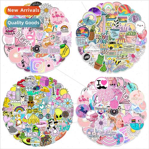 100 vsco graffiti stickers car cell phone computer water cup