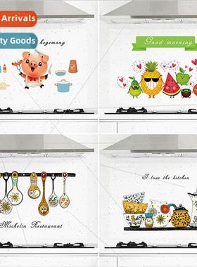 Stove kitchen greaseproof sticker grease wall tile wall tran