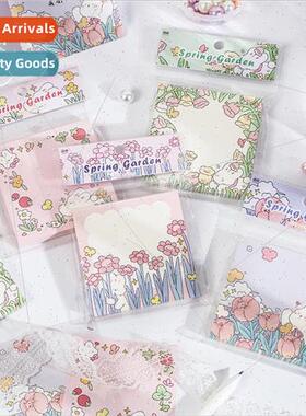 Square note book spring garden series ins fresh literature f