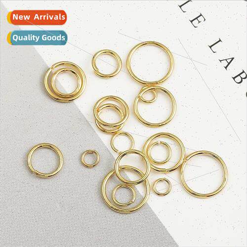 Copper 18K gold single ring open circle necklace bracelet ac