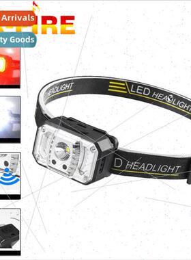 led sensor red light headlamp outdoor lighting rechargeable