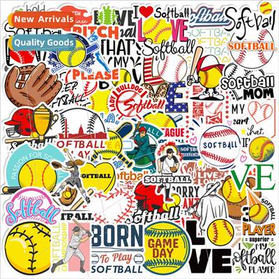50 softball text stickers shein ball sports graffiti sticker