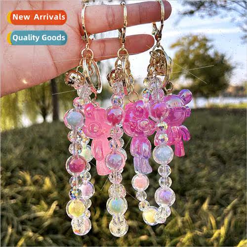 Gradient bear keychain personalized fashion cartoon pendant