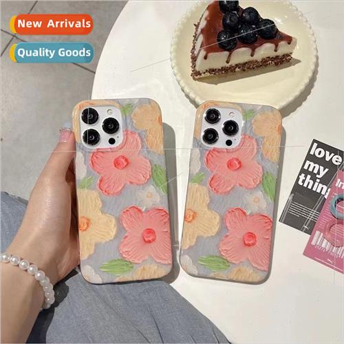 Yellow Pink Flower IPhone13/14ProMax Double Sided Apple 12/1