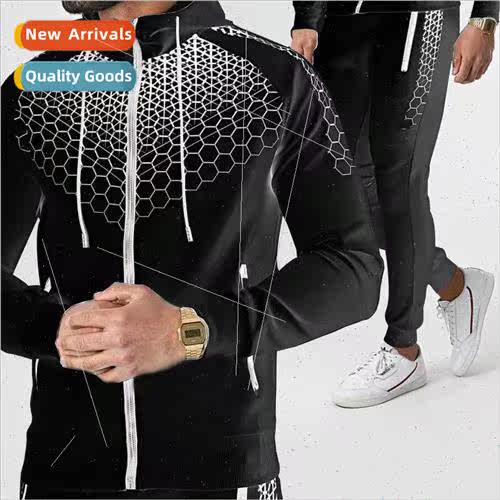 2023 new spring and fall sportswear mens hooded jacket elect