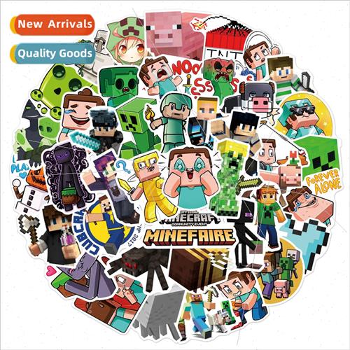 50 pcs adventure game my world doodle stickers suitcase guit