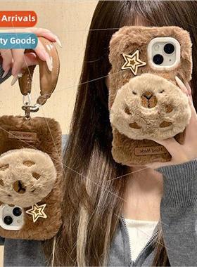 Cute Plush Kapi Bara iPhone 14 Fall/Winter 15ProMax Case 12