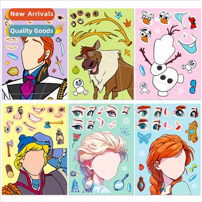 6/pack princess cartoon cute princess puzzle stickers kinder