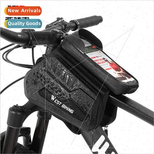 Bicycle bilateral bag TPU hard shell front bag cell phone ba