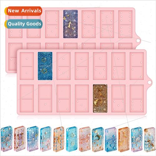 DIY handmade crystal drip pai gow dominoes mold 28pcs epoxy