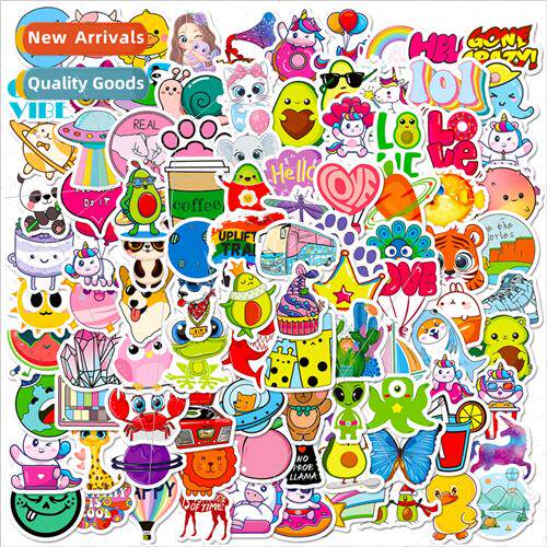 100 small size 4cm gramophone childrens cartoon multi- doodl