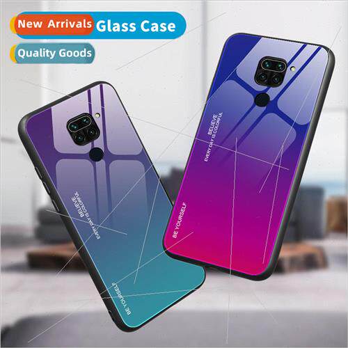 适用 Xiaomi 11 gradient glass phone case Xiaomi 10Ultra sili