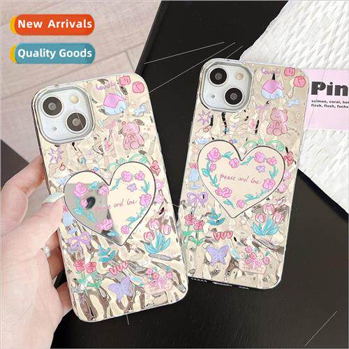 Small fresh flowers love mirror 14ProMax new iPhone 13 phone