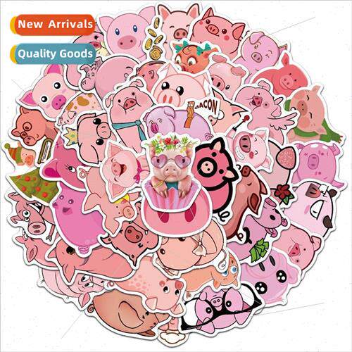 50 giant cute pink pig pig graffiti personalized luggage wat