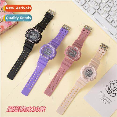 Korean lady milk tea color electronic watch female secondary