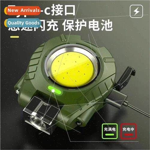Headlamp sensor hat clip light COB + LED multifunction mini