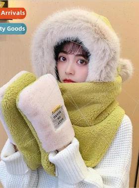 Autumn and winter hats 适用 girls versatile cute three ball