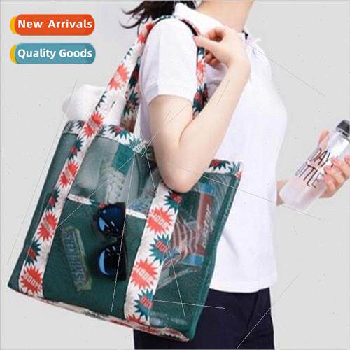 Tote Mesh Beach Bag Bath Swimming Bath Bag Pocket Mesh Cosme