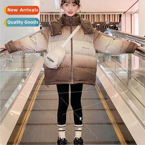 Girls cotton jacket Yangqi winter section 2023 new childrens